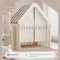 Indoor Newborn Playpen & Play Yard Play Pen with Toys and House | Glowing Moon Bear