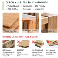 Natural Solid Oak Robot Design Side Table