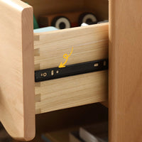 Solid Wood Kids Bedside Table Modern Simple Bedside Storage Cabinet Multifunctional Bedroom Cabinet Storage Cabinet