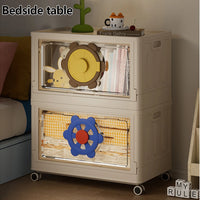 Foldable Toy Storage Box with Wheels – Large Capacity Transparent Organizer for Kids