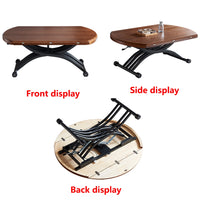 Multifunctional Lift-Top Coffee Table and Dining Table - Space-Saving Design for Small Apartments, Adjustable Height with Easy Lift Mechanism, Eco-Friendly Solid Wood, SGS Certified Safety for Durable Use