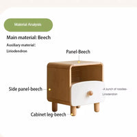 Beech Solid Wood Kid's Creative Nightstand