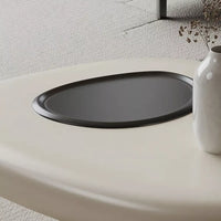 Designer Creative Pebble-Shaped Rotating Coffee Table - Low Italian Living Room Table for Small Spaces - Unique Shape for Home Use
