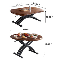 Multifunctional Lift-Top Coffee Table and Dining Table - Space-Saving Design for Small Apartments, Adjustable Height with Easy Lift Mechanism, Eco-Friendly Solid Wood, SGS Certified Safety for Durable Use