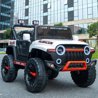 Ride On Truck 12V 7AH Ride On Toys with Remote Control 2 Seater Electric Ride On Cars for Kids Electric Vehicles, Power Wheels Jeep, 180LBS Load Capacity, EVA Rubber Tires