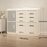 Home Toy Storage Contemporary Plastic Storage Bookcase Kids Toy Organizers and Storage with Drawers