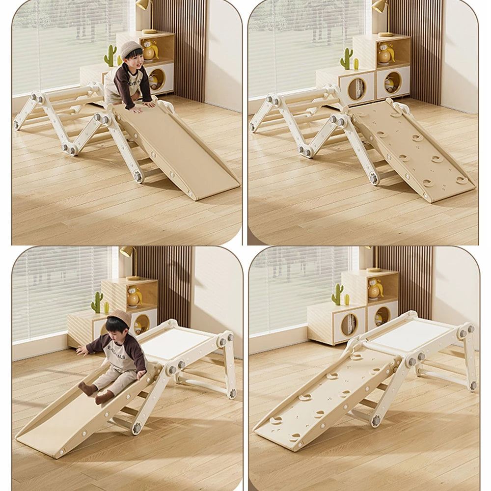Foldable 3 in 1 Climbing Triangle Ladder Indoor Kids Play Gym Activity Climber Structure Toys