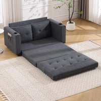 Folding Futon Sleeper Sofa with Pull Out Couch Bed,Modern Velvet Loveseat Sleeper Convertible to Full Size Floor Couches Bed for Living Room Bedroom Small Space