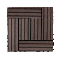 12''x12'' Wood Composite Deck Tiles -Circle Brown (Pack of 10)