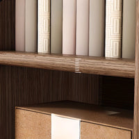 Solid Wood 35 Inch Hight Storage Bookcase, with 4 Shelves Closed Back, Wood Bookshelf, Storage Bookcase For the Living Room, Study Room and Office