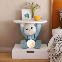 Bedside Nightstand Home Decor Room Rabbit Statues Bedside Table Bedroom Small Storage Side Table Creative Simple Storage Cabinet