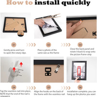 Picture Frames Collage Wall Decor, 10 Pack Gallery Wall Frame Set for Wall Mounting or Tabletop Display