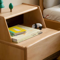 Wooden Children's Bedside Table Modern Simple Bedroom Storage Cabinet Home Cartoon Car Bedside Cabinet