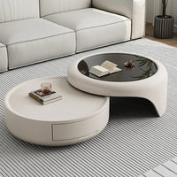 Creative Solid Wood Coffee Table Living Room Combination with Tempered Glass