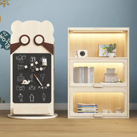 Children's Multi-functional Solid Wood 360° Rotating Bookshelf with Blackboard childrens storage shelves