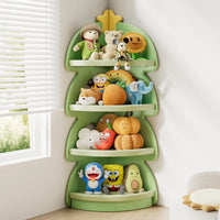 Kids Toy Storage Cabinet – Christmas Tree Corner Bookshelf & Multi-Layer Organizer
