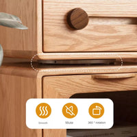 Natural Solid Oak Robot Design Side Table