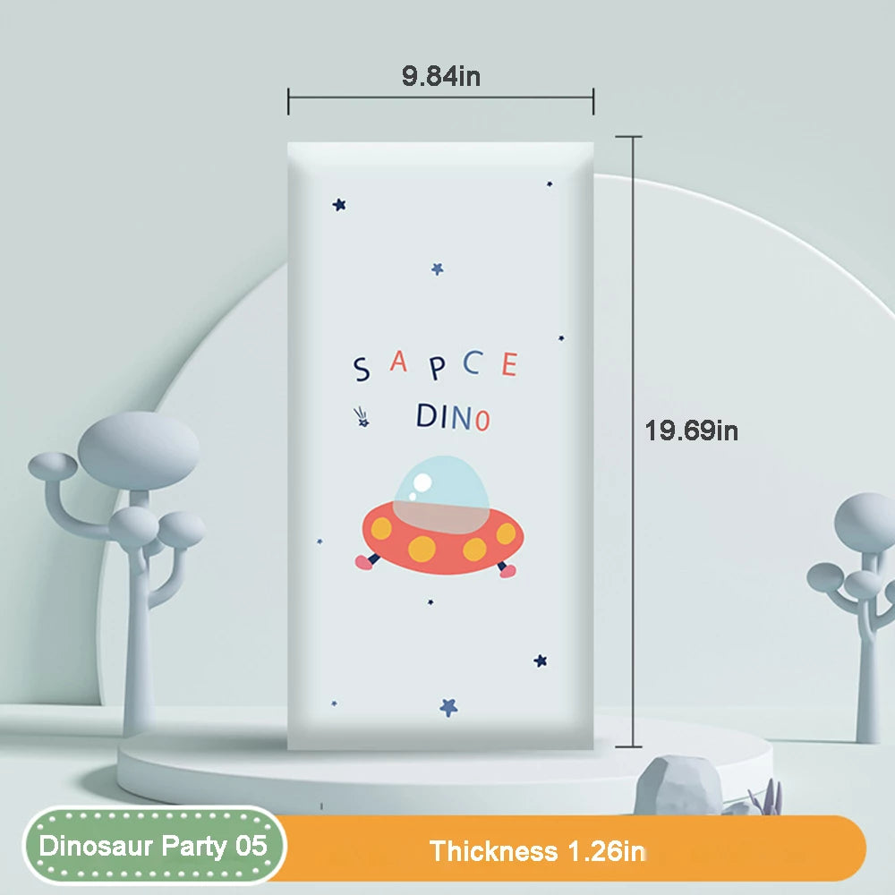 3D Anti-collision Wall Padding for Kids, Peel and Stick Upholstered Wall Panels, Playroom Decorative Protection Panel, Pack of 4, 6, 8