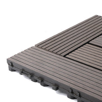 12''x12'' Wood Composite Deck Tiles -Circle Brown (Pack of 10)