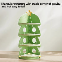 Kids Toy Storage Cabinet – Christmas Tree Corner Bookshelf & Multi-Layer Organizer