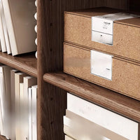 Solid Wood 35 Inch Hight Storage Bookcase, with 4 Shelves Closed Back, Wood Bookshelf, Storage Bookcase For the Living Room, Study Room and Office