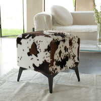 Foot Stool Small Ottoman Foot Rest, Velvet Foot Stools Pouf Ottoman Step Stool with Padded Seat, Footstool with Black Legs for Living Room, Entryway