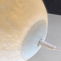 White Resin Rabbit Moon Floor Lamp Sculpture Ornament Decor Living Room Bedroom