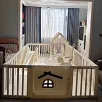 Safety Baby Playpen - Indoor Home Protective Barrier for Infants, Soft Crawling Mat and Secure Baby Gate for Children's Playtime