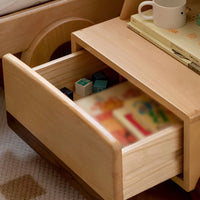 Wooden Children's Bedside Table Modern Simple Bedroom Storage Cabinet Home Cartoon Car Bedside Cabinet