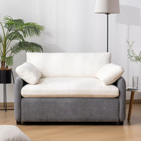 Oversized Living Room Accent Chair, Modern Chenille Upholstered Wider Seat Leisure Armchair Color Blocking Sofachair with 2 Pillows and Removable Cover for Home Apartment,Bedroom,Office