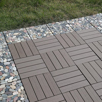 Interlocking Composite Decking Patio Tiles (Pack of 5,10)