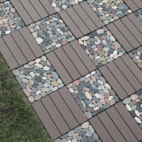 Interlocking Composite Decking Patio Tiles (Pack of 5,10)