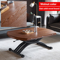 Multifunctional Lift-Top Coffee Table and Dining Table - Space-Saving Design for Small Apartments, Adjustable Height with Easy Lift Mechanism, Eco-Friendly Solid Wood, SGS Certified Safety for Durable Use