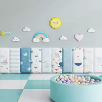 Wall Panels – Soft Cushioned Wall Stickers Adorable cartoon ocean wall decals, soft padded panels for child safety and protection (10 Pieces)