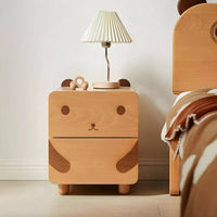 Cute Children's Nightstand - Wood - 2 Styles