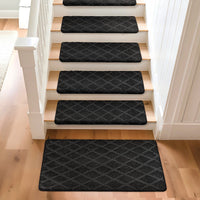 Bullnose Carpet Stair Treads | Tape Free Non-Slip(Set of 14,7,2) Multiple Colour