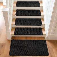 Bullnose Carpet Stair Treads | Tape Free Non-Slip(Set of 14,7,2) Multiple Colour