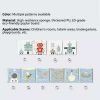 3D Anti-Collision Wall Padding for Kids, Peel and Stick Upholstered Wall Panels Headboard for Tatami, Living Room, Kids Bedroom, Playroom, Baby Protector Wall Stickers (10 Pieces)