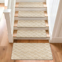 Bullnose Carpet Stair Treads | Tape Free Non-Slip(Set of 14,7,2) Multiple Colour