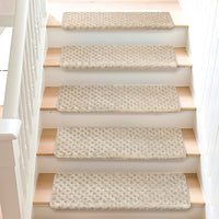Bullnose Carpet Stair Treads | Tape Free Non-Slip(Set of 14,7,2) Multiple Colour
