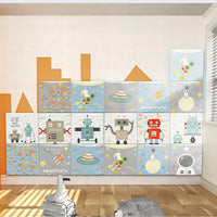 3D Anti-Collision Wall Padding for Kids, Peel and Stick Upholstered Wall Panels Headboard for Tatami, Living Room, Kids Bedroom, Playroom, Baby Protector Wall Stickers (10 Pieces)