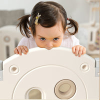 Foldable Baby Playpen with House and 1.6in Matching Toys| Star-Moon