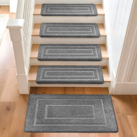 Bullnose Carpet Stair Treads | Tape Free Non-Slip(Set of 14,7,2) Multiple Colour