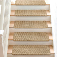 Bullnose Carpet Stair Treads | Tape Free Non-Slip(Set of 14,7,2) Multiple Colour