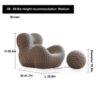 Single Sofa Chair, Minimalist Living Room Lazy Sofa Single Seat Creative Hydrangea Lounge Chair