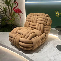 Upholstered Lounge Chair Creative Woven Leisure Chair Light Luxury Single Sofa Chair