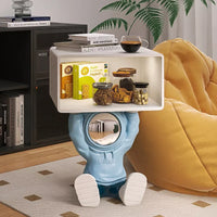 Table Storage Space Theme Light Blue Children Nightstand