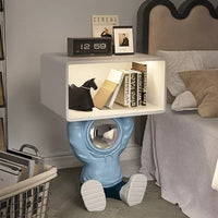 Table Storage Space Theme Light Blue Children Nightstand