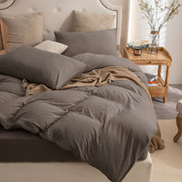Jersey Duvet Cover Set - Printed Coffee