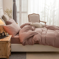 Jersey Duvet Cover Set - Printing and dyeing gray powder